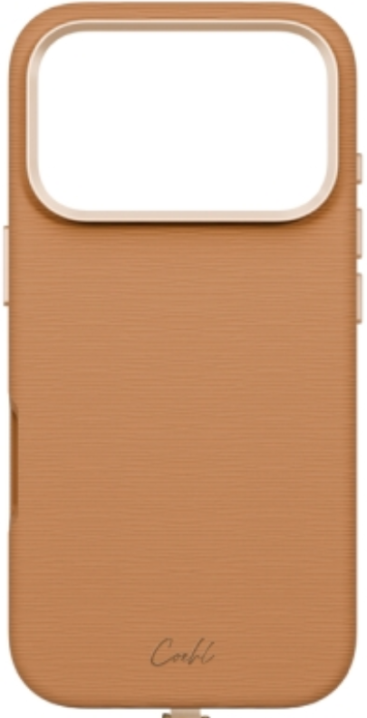 Uniq Чехол для iPhone 17 Pro Max | Поддержка MagSafe | Нейлоновый шнурок 50 см | COEHL Strap series Mirelle, Pecan Brown