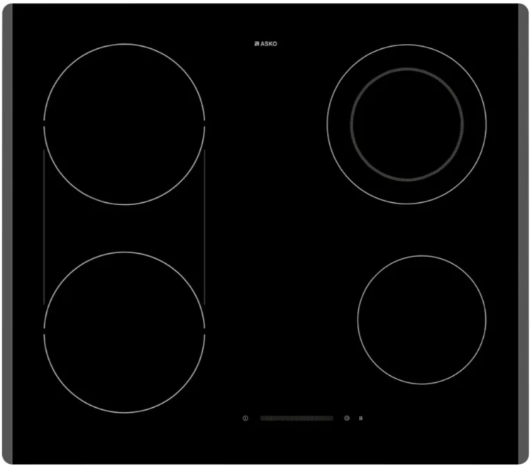 Asko Варочная панель HCL634G | Стеклокерамика | ВхШхГ: 6,2х59,5х52 см | Уровней мощности: 9