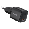 Aukey Omnia2 20W Black | Компактное зарядное устройство с быстрой зарядкой для iPhone и смартфонов | Черный