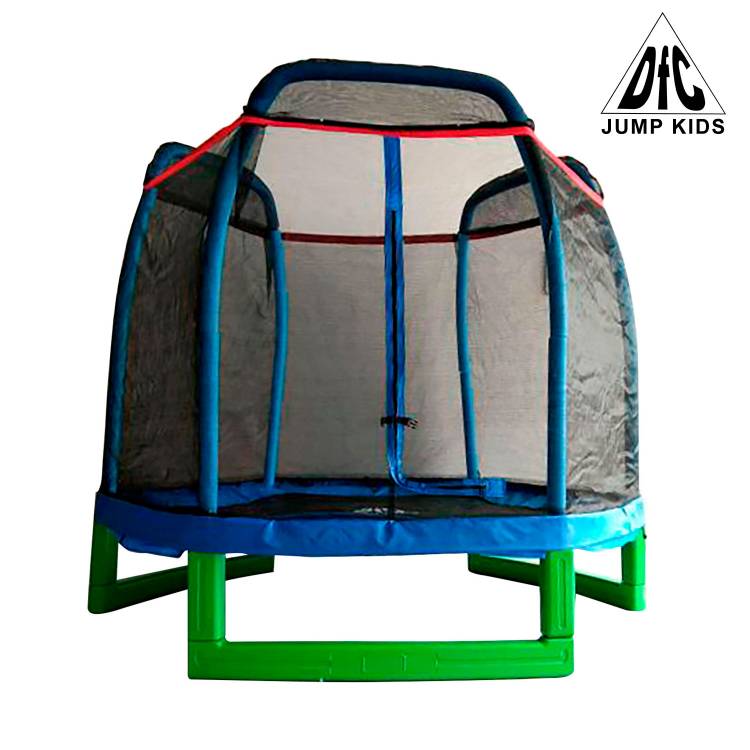 DFC Батут (210см) JUMP KIDS 7'/ до 54 кг/ с защитной сеткой/ для дачи/ для дома/ с защитной сеткой/ уличный/ синий