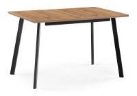 Woodville cтол раскладной Колон Лофт, дуб вотан / матовый черный , 120см+40см*75см*75см