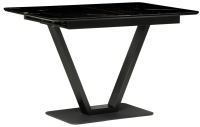 Woodville Стол на тумбе "Бугун" обсидиан / черный | Ширина - 80; Высота - 77; Длина в разложенном виде - 160; Длина - 120 см