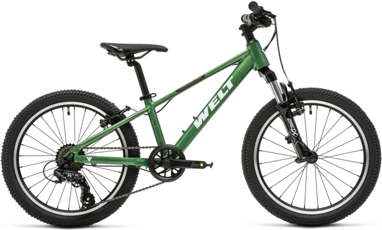 Welt Детский велосипед 1.0 20 VB (2026) | На рост: 130-145 см | Возраст: 7-9 лет | Диаметр колеса: 20" | Рама: Алюминий, Alloy 6061 | Вилка: 2ROXX: 440, Alloy, Preload, 50mm travel | Calm Green 