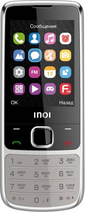 INOI 243 - Silver кнопочный телефон