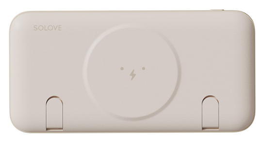 Внешний аккумулятор Power Bank Xiaomi (Mi) SOLOVE 10000mAh Magnetic MagSafe 20W QC 3.0 PD 3A USB-A *1 + Type-C *1 (W10 beige RUS), бежевый