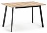 Woodville стол раскладной Колон Лофт, дуб делано светлый / матовый черный , материал столешницы - ЛДСП , 120см+40см*75см*75см