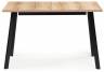Woodville стол раскладной Колон Лофт, дуб делано светлый / матовый черный , материал столешницы - ЛДСП , 120см+40см*75см*75см