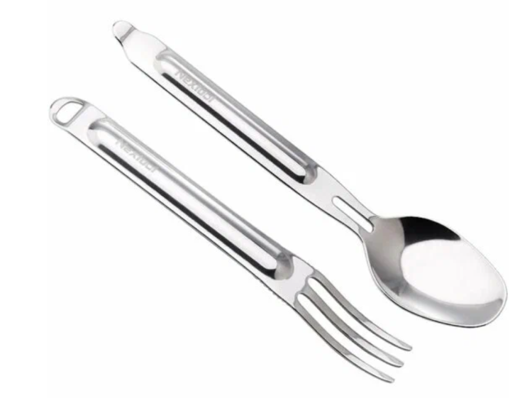 Походный набор столовых приборов (ложка и вилка) NEXTool Stainless Steel Portable Tableware