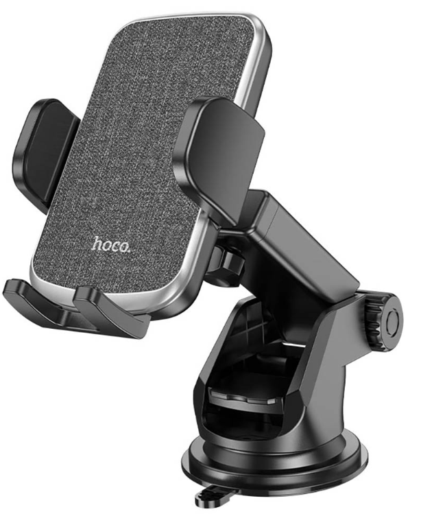 Hoco CA95 (Black) Универсальный автомобильный держатель для смартфонов 4,5"-6,7" | Крепление на присоске | Поворот на 360° | Легкая установка 