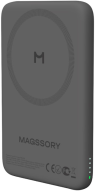 Magssory Беспроводной внешний аккумулятор Core 10000 мАч, с магнитами, совместимый с MagSafe, midnight
