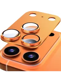 Защитная металлическая накладка для камеры iPhone 17 Pro, Metal Camera Lens Protector, Orange
