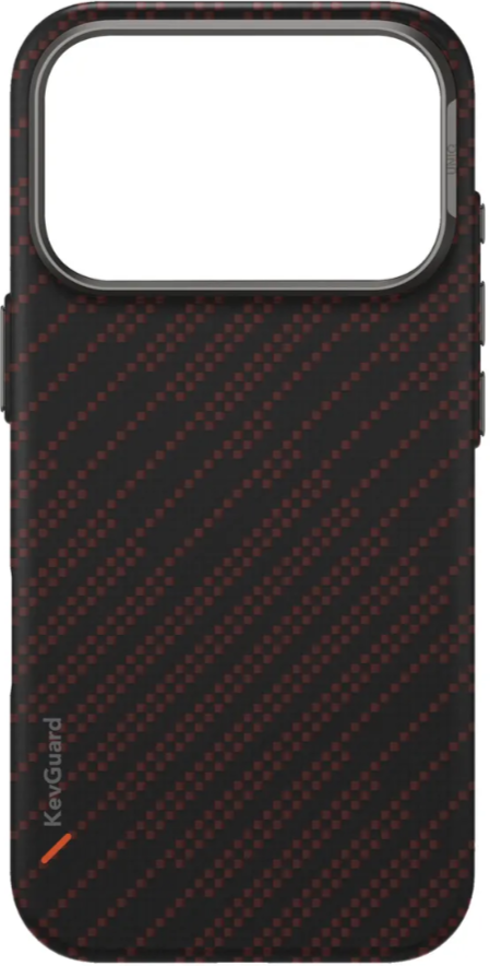 Uniq Чехол для iPhone 17 Pro Max | Кевлар | Поддержка MagSafe | Противоударный | KEVA EDGE Full Kevlar, Rust Orange