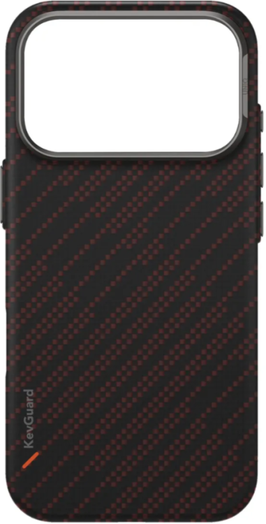 Uniq Чехол для iPhone 17 Pro Max | Кевлар | Поддержка MagSafe | Противоударный | KEVA EDGE Full Kevlar, Rust Orange
