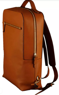 Bustha Рюкзак для ноутбуков 15" | Из натуральной кожи | Два открытых кармана | Два держателя для ручек, Downtown X Leather Backpack (Saddle - коричневый)