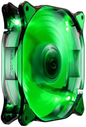 Вентилятор Cougar CFD series/140 x 140 мм, 3 pin, 1000 об/мин - 1000 об/мин, зеленая подсветка, 18 дБ - 18 дБ, в комплекте - 1