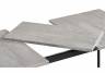 Woodville стол раскладной Колон Лофт, бетон / матовый черный , материал столешницы - ЛДСП , 120см+40см*75см*75см
