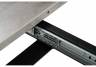 Woodville стол раскладной Колон Лофт, бетон / матовый черный , материал столешницы - ЛДСП , 120см+40см*75см*75см