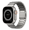 Aulumu C01 Титановый блочный браслет для Apple Watch Ultra 2/3 (44/45/46/49 мм) – премиум ремешок из титана, Серебристый 