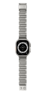 Aulumu C01 Титановый блочный браслет для Apple Watch Ultra 2/3 (44/45/46/49 мм) – премиум ремешок из титана, Серебристый 