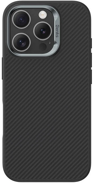 Benks Чехол для iPhone 16 Pro Max | ArmorPro Case built with Kevlar® 600D | Цвет: Черный (Black)