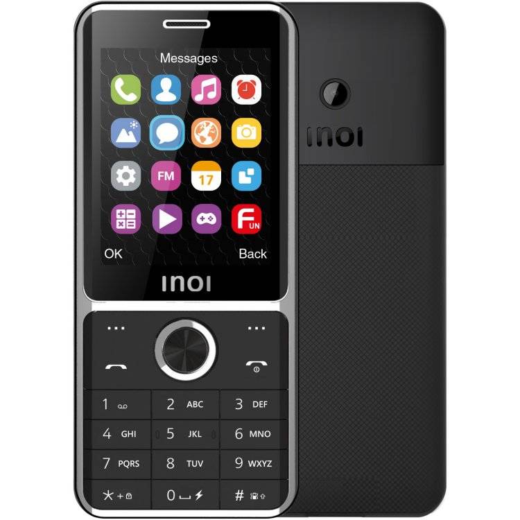 Кнопочный телефон INOI 249 черный / 2 sim-карты, FM, micro SD, 2500 мА*ч