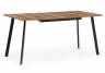 Woodville стол раскладной Колон Лофт , дуб делано темный / матовый черный , материал столешницы - ЛДСП , 120см+40см*75см*75см