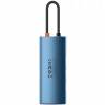 Переходник BASEUS Metal Gleam Series 6-in-1, Разветвитель, Type-C - USB3.0+PD+4K HD+RJ45, синий
