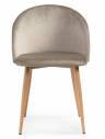 Woodville стул на металлокаркасе Aldo beige / wood , 50см*50см*77,5см , материал каркаса - окрашенный металл , материал сиденья - велюр.