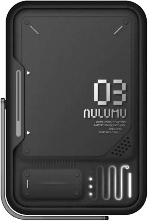 Aulumu M03 MagSafe Battery Black, 3500 мАч, Внешний магнитный аккумулятор с подставкой в черном цвете