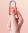 Xiaomi Умный навесной замок биометрический Uodi Smart Fingerprint Lock Padlock, Red