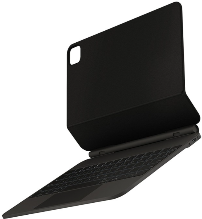 Uniq беспроводная клавиатура для iPad Air 11 (2024/25) VENNO Pro | Раскладка клавиатуры: английская + русская | Диапазон работы: 10 м | Емкость аккумулятора: 450 мАч | Подсветка клавиатуры, Black