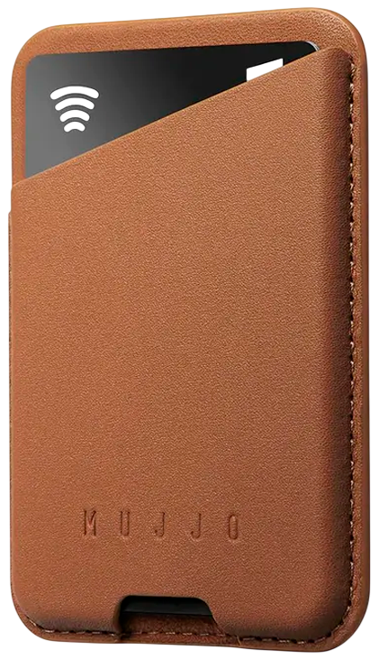 Mujjo Кожаный картхолдер-бумажник с поддержкой MagSafe, Tan