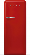 Холодильник SMEG FAB28RRD5 | 153x60,1x72,8 см |Отдельностоящий однодверный холодильник | стиль 50-х годов | красный | Полезный объем  270л