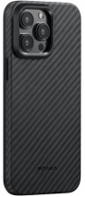 Рitaka Противоударный чехол MagEZ Pro 4 для iPhone 15 Pro Max (6.7"), черно-серый, кевлар (арамид)
