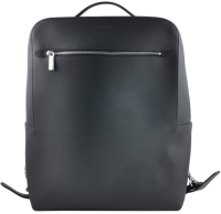 Bustha Рюкзак для ноутбуков 15" | Из натуральной кожи | Два открытых кармана | Два держателя для ручек, Downtown X Leather Backpack (Noir)