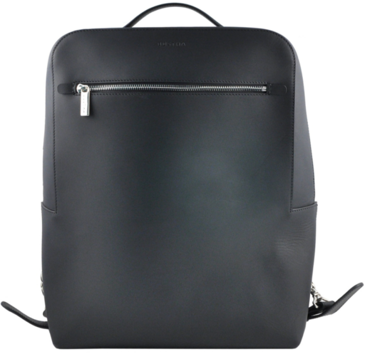 Bustha Рюкзак для ноутбуков 15" | Из натуральной кожи | Два открытых кармана | Два держателя для ручек, Downtown X Leather Backpack (Noir)