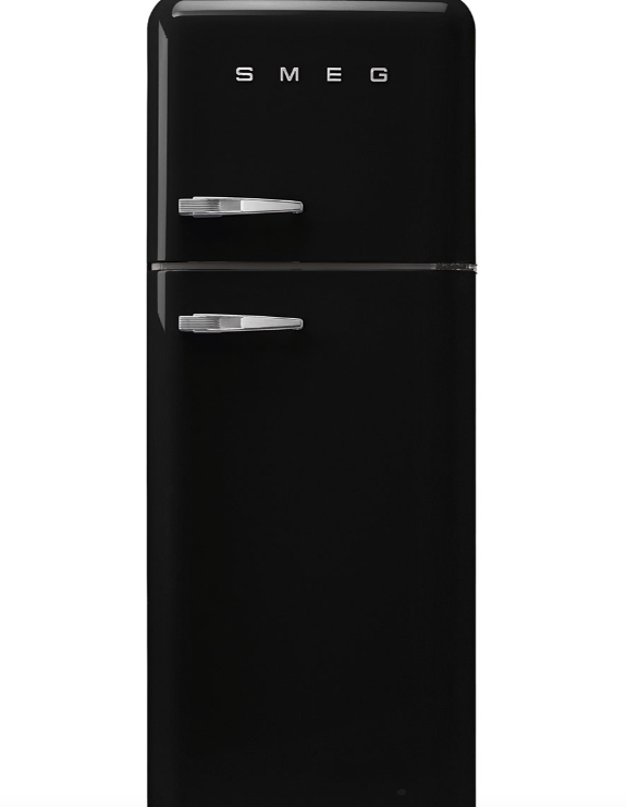 Smeg Отдельно-стоящий двухдверный холодильник FAB30RBL5 | Размеры (ВxШxГ): 172x60x72,8см | Полезный объем холодильника: 292л | Коллекция: стиль 50-х годов | Цвет: черный