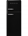 Smeg Отдельно-стоящий двухдверный холодильник FAB30RBL5 | Размеры (ВxШxГ): 172x60x72,8см | Полезный объем холодильника: 292л | Коллекция: стиль 50-х годов | Цвет: черный