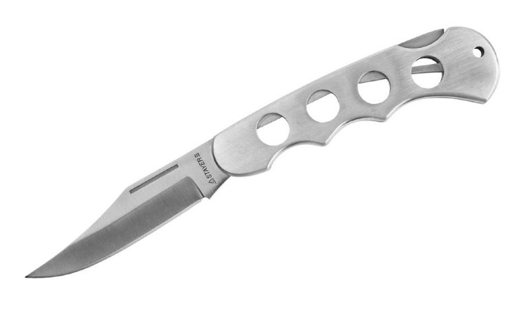 Нож Stayer 47613_z01 складной, цельнометаллическая облегченная рукоятка, большой