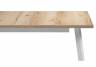 Woodville стол раскладной Колон Лофт , дуб делано светлый / матовый белый, материал столешницы - ЛДСП , 120см+40см*75см*75см