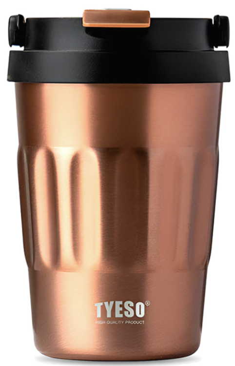 Tyeso Термос TS-8803 | 400мл | Материал колбы - нержавеющая сталь 304 | Поддержание тепла 6 ч | Поддержание холода 6 ч |Streamer Gold, JOYA