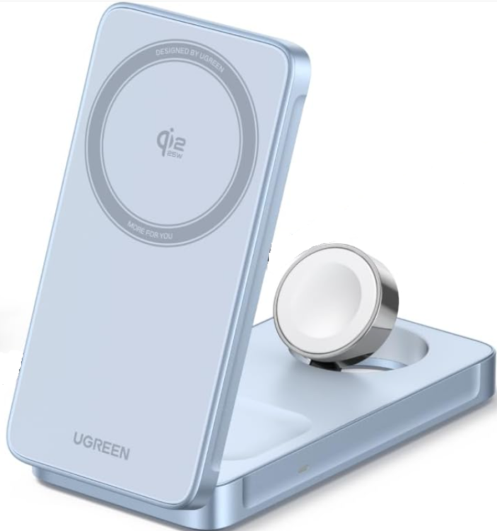 Ugreen Беспроводное зарядное устройство W757 MagFlow | 25W | Magnetic Qi2.2 | Wireless 3-in-1 Charger