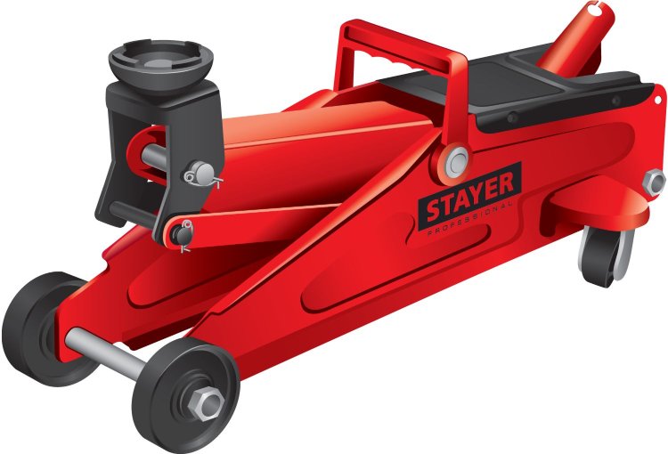 Stayer 43152-2 Домкрат гидравлический подкатной "RED FORCE", 2т, 125-320мм