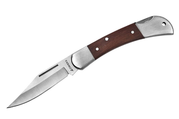 Нож Stayer 47620-1_z01 складной с деревянными вставками, средний