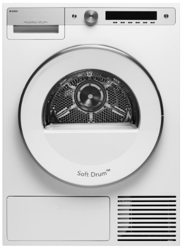 Asko T608HX.W сушильный барабан | загрузка - 8кг | программ - 18 | Мощность - 2000Вт | (ВхШхГ) 85х59,5х65,4см