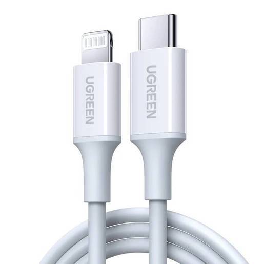Ugreen Кабель  US171 (60749) USB-C to Lightning Cable M/M Nickel Plating ABS Shell. Длина: 2 м. Цвет: белый