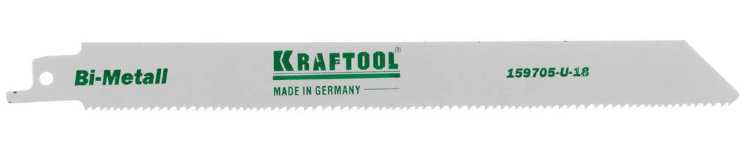 Kraftool "INDUSTRIE QUALITAT" S1122VF 180мм 159705-U-18 Полотно для эл/ножовки, Bi-Metall, по металлу, дереву, шаг 1,8-2,5мм