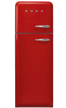 Холодильник SMEG  FAB30LRD5 | 172x60x72,8см | Полезный объем холодильника 294л | Отдельностоящий двухдверный холодильник | стиль 50-х годов |  красный |