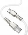 Кабель USB-C BASEUS Cafule, Type-C - Type-C, 5A, 100W, 1 м, белый CATJK-C02