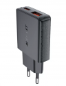 Acefast зарядное устройство A69, PD30W GaN USB-A+USB-C, цвет: черный